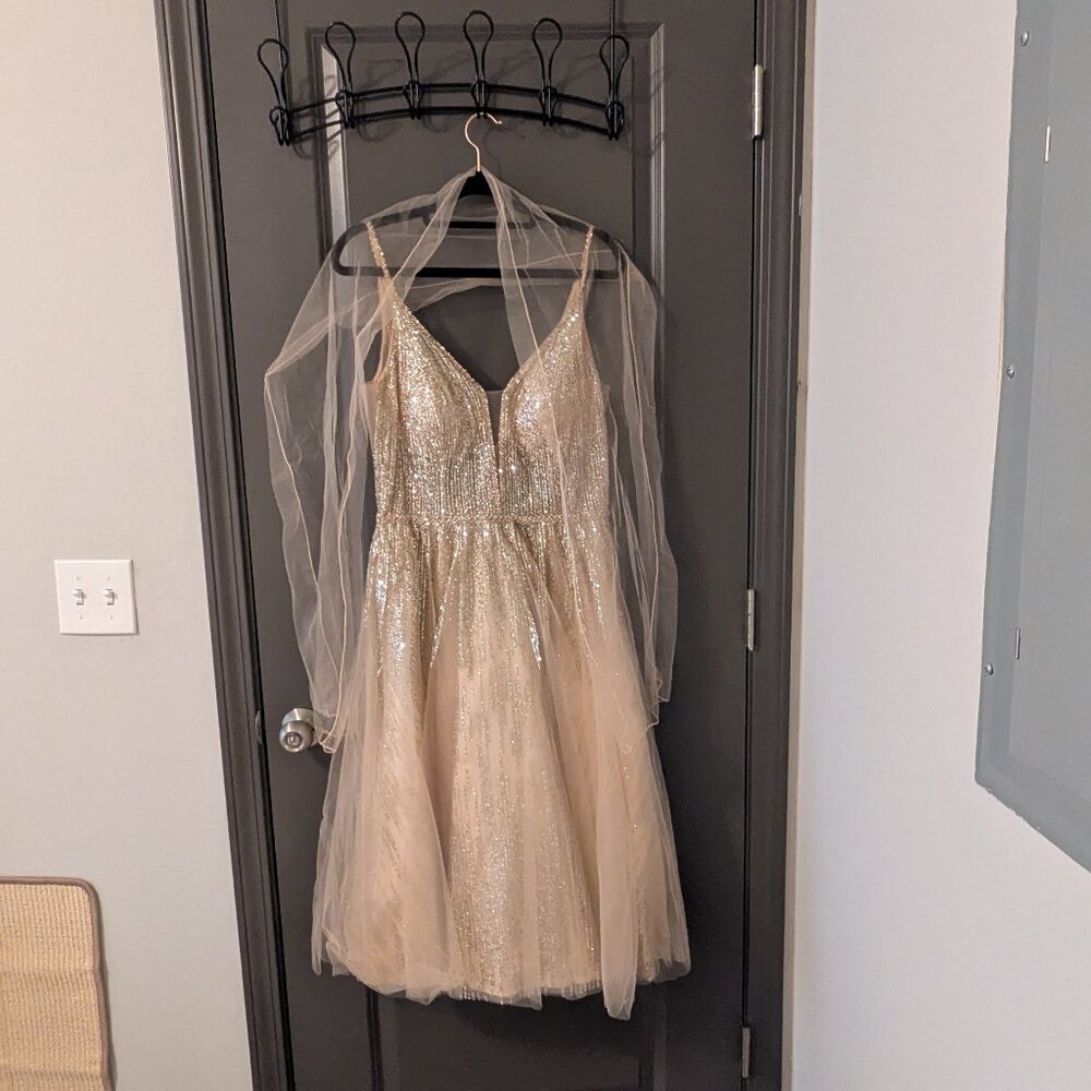 Sparkly Gold Party Dress